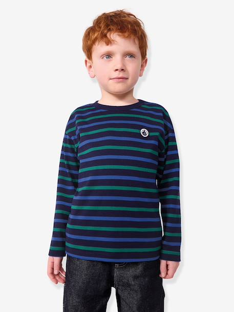 Gestreept kinder-T-shirt PETIT BATEAU blauw - vertbaudet enfant 