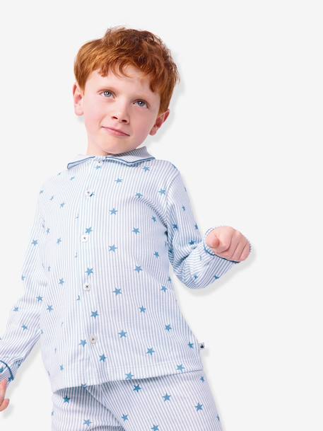 Pyjama PETIT BATEAU met sterren lichtblauw - vertbaudet enfant 