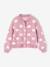 Gilet jacquard coeurs fille beige doré+lilas+vieux rose - vertbaudet enfant 
