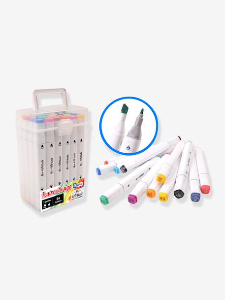 24 alcoholmarkers MAIN D'ARTISTE meerkleurig - vertbaudet enfant 