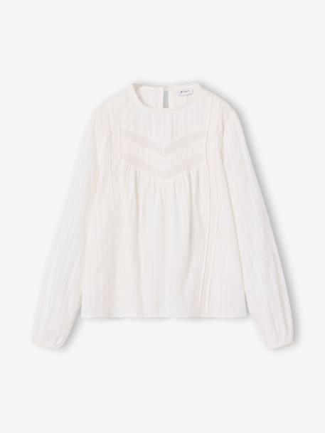 Blouse fille écru - vertbaudet enfant 