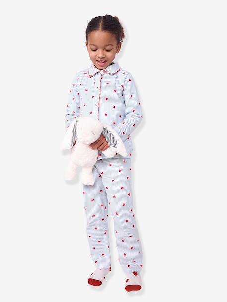 Pyjama met knoopsluiting voor kinderen lichtblauw - vertbaudet enfant 