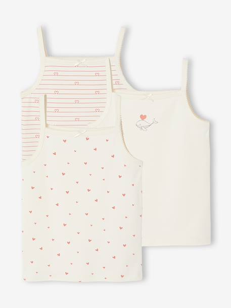 Set van 3 meisjeshemdjes beige - vertbaudet enfant 
