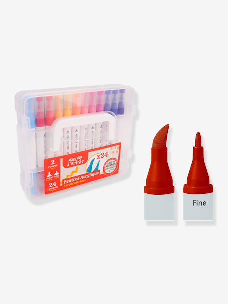 24 dubbelpuntige acrylstiften meerkleurig - vertbaudet enfant 