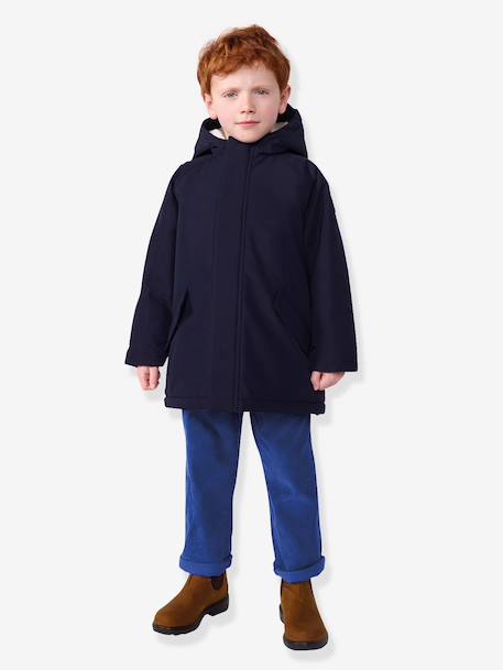 Halflange kinderparka PB marineblauw - vertbaudet enfant 