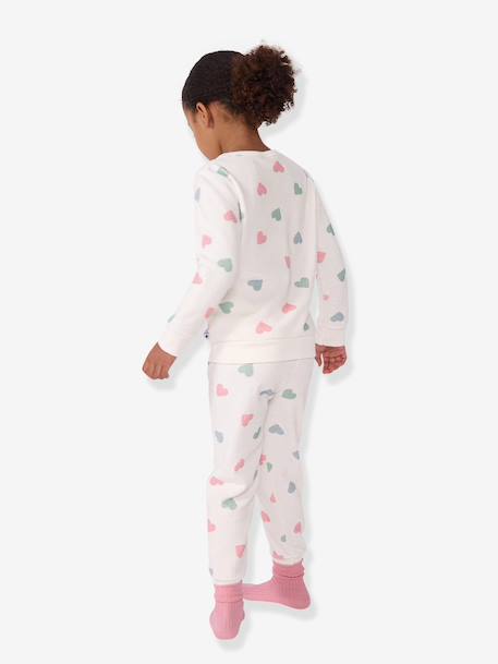 Kinderpyjama met hartjes wit - vertbaudet enfant 