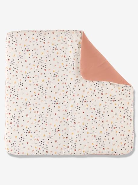 Tapis de sol carré Hirondelles BLANC CLAIR UNI AVEC DECOR - vertbaudet enfant 