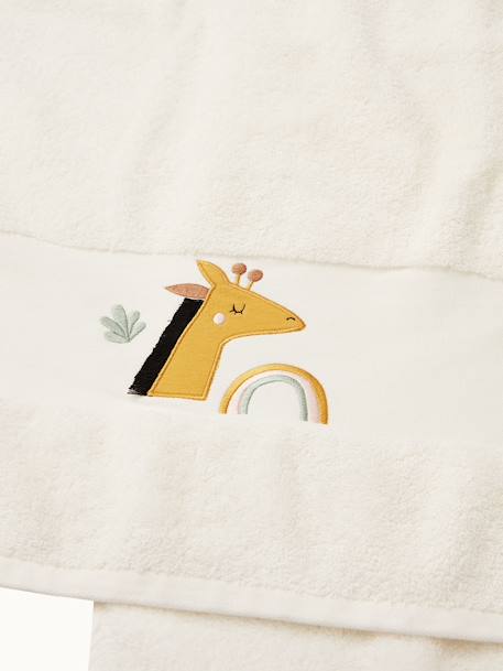 Serviette de bain Girafe ivoire - vertbaudet enfant 