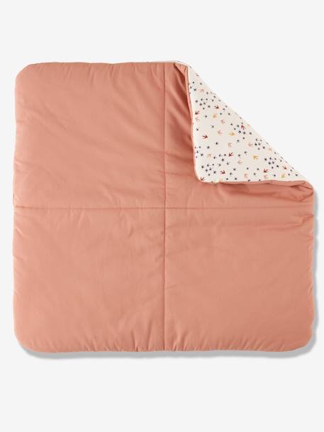 Tapis de sol carré Hirondelles BLANC CLAIR UNI AVEC DECOR - vertbaudet enfant 