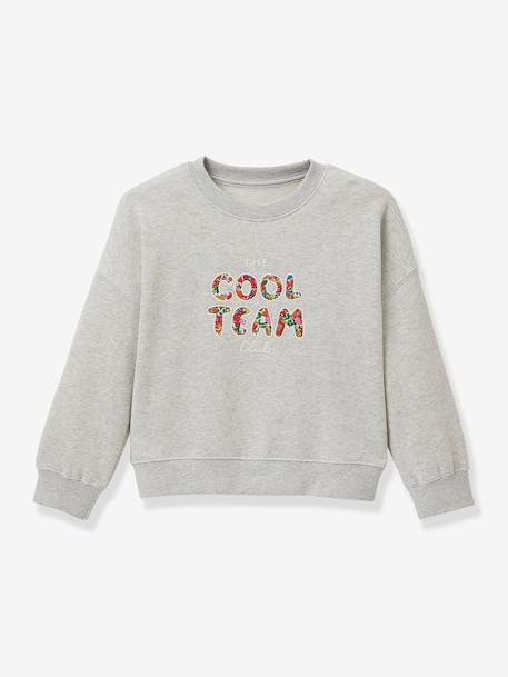 Sweatshirt Cool Team CYRILLUS grijs - vertbaudet enfant 