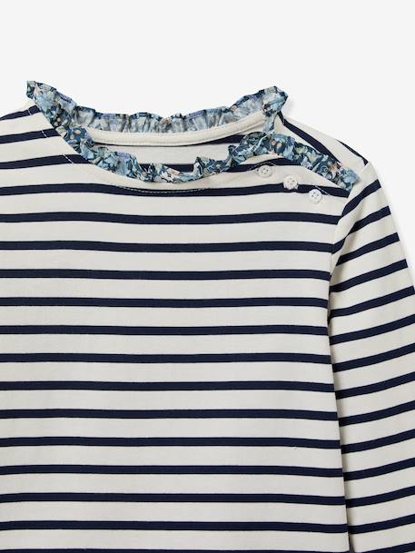 T-shirt met lange mouwen marineblauw+rood - vertbaudet enfant 