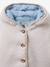 Sherpa babycape met capuchon ecru - vertbaudet enfant 
