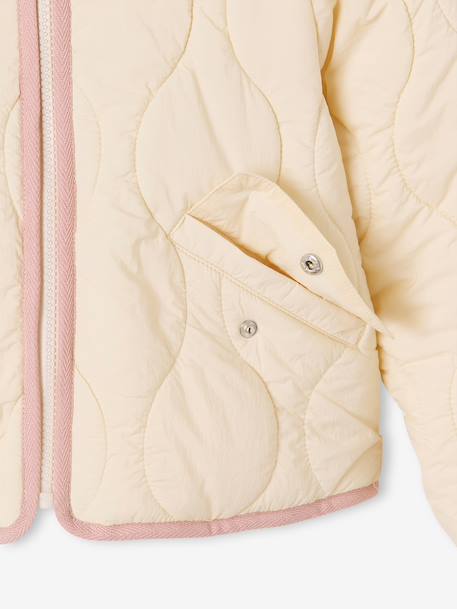 Doudoune légère fille bois de rose+vanille - vertbaudet enfant 