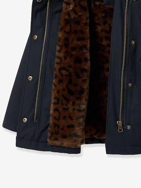Parka léopard marine - vertbaudet enfant 