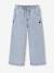 Pantalon large fille bleu moyen+denim bleached - vertbaudet enfant 