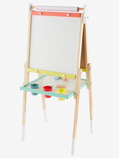 Tableau pliable et réglable en hauteur 3 en 1 en bois FSC® multicolore+Rose - vertbaudet enfant 