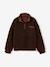 Meisjessweater van sherpa met rits chocoladebruin - vertbaudet enfant 