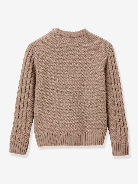 Pull torsadé écru - vertbaudet enfant 