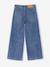 Jean large fille bleu moyen+denim brut - vertbaudet enfant 
