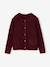 Gilet col boutonné fille bordeaux - vertbaudet enfant 