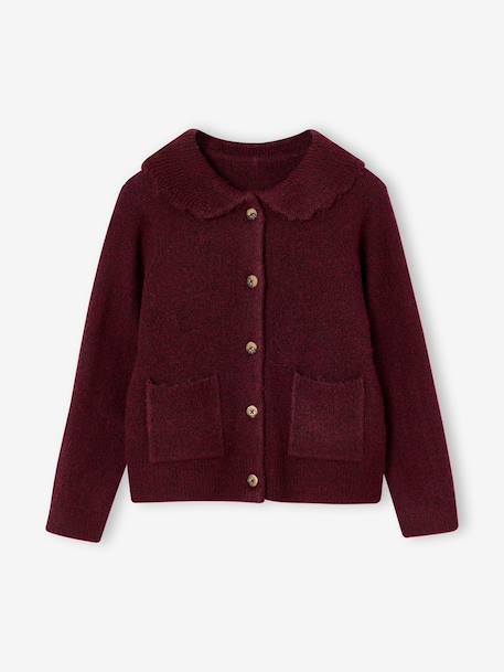 Fille-Pull, gilet, sweat-Gilet col boutonné fille
