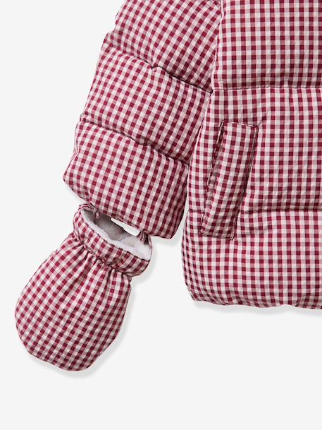 Doudoune vichy rouge - vertbaudet enfant 