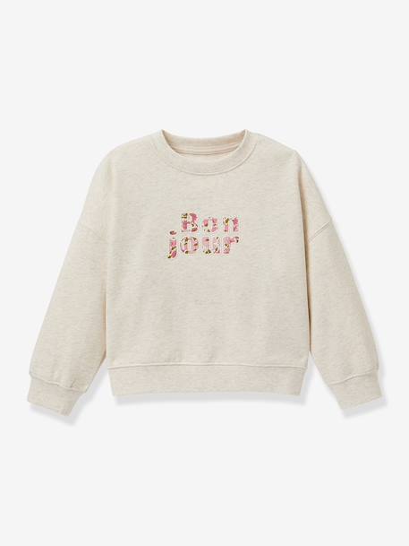 Sweater Bonjour CYRILLUS ecru - vertbaudet enfant 