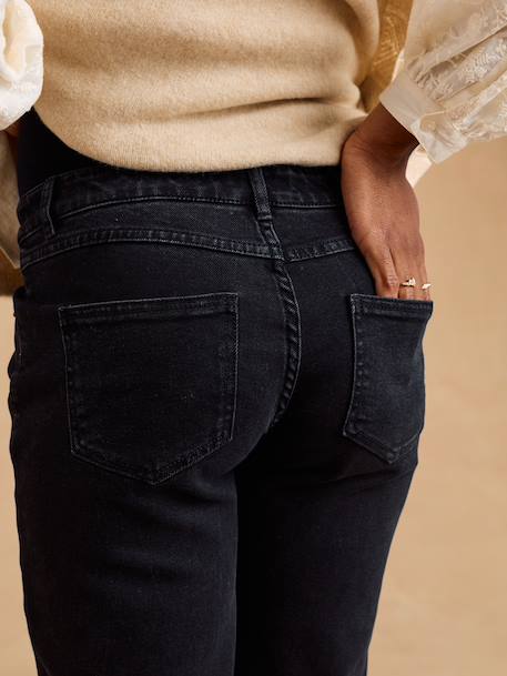 Jean mom de grossesse denim noir+stone - vertbaudet enfant 
