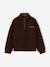 Meisjessweater van sherpa met rits chocoladebruin - vertbaudet enfant 