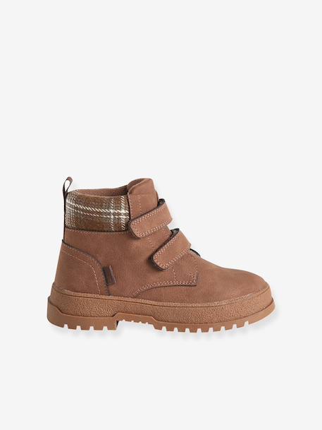 Jongensboots met klittenband bruin - vertbaudet enfant 