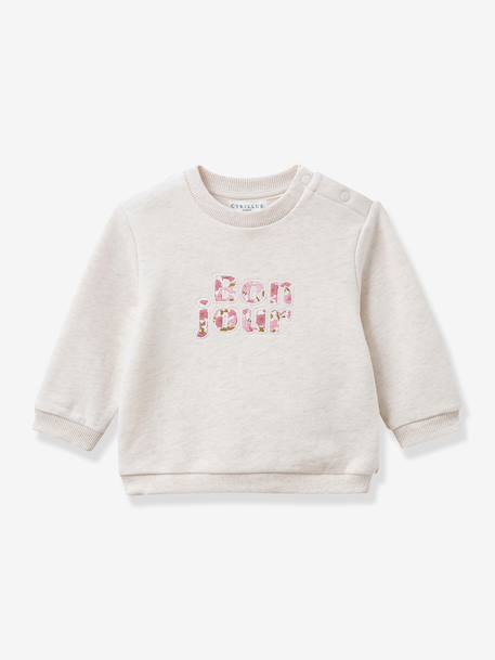 Babysweater Bon jour rozen - vertbaudet enfant 