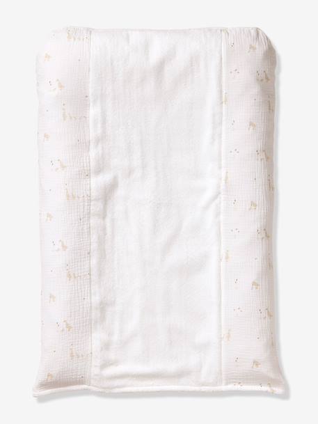 Matelas à langer en gaze de coton écru - vertbaudet enfant 