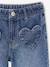 Jean large fille bleu moyen+denim brut - vertbaudet enfant 