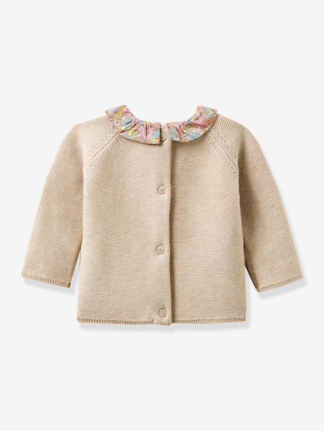 Ensemble pantalon pull col fleuri rose - vertbaudet enfant 