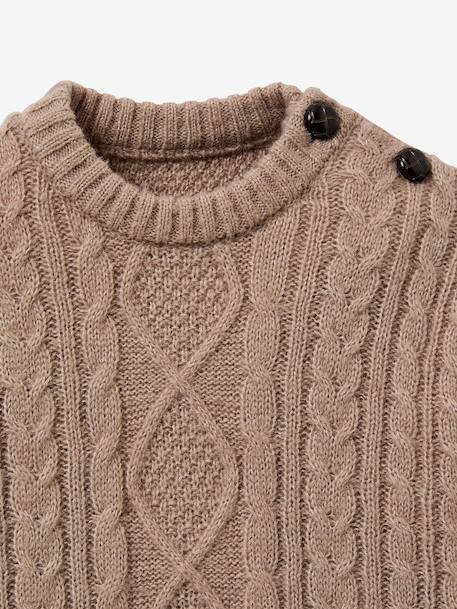 Pull torsadé écru - vertbaudet enfant 