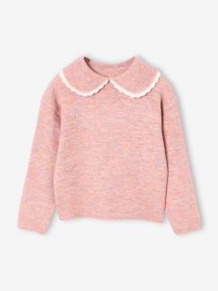 -Pull fille col romantique