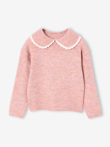 Pull fille col romantique blush - vertbaudet enfant 