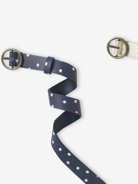 Lot de 2 ceintures fille ajustables marine - vertbaudet enfant 