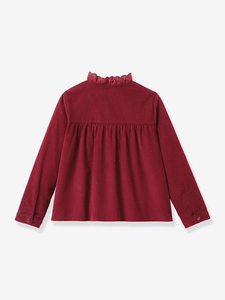 Fluwelen blouse CYRILLUS rood - vertbaudet enfant 