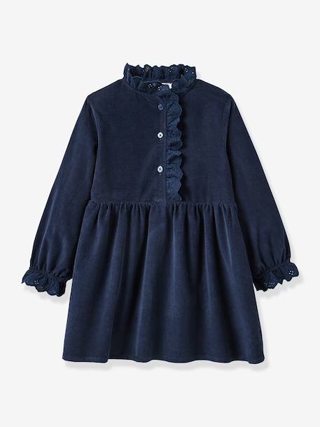 Fluwelen jurk CYRILLUS rood - vertbaudet enfant 