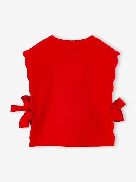 Pull sans manches fille rouge - vertbaudet enfant 