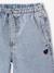 Pantalon large fille bleu moyen+denim bleached - vertbaudet enfant 
