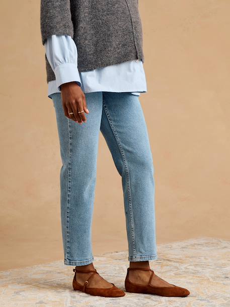Jean mom de grossesse denim noir+stone - vertbaudet enfant 