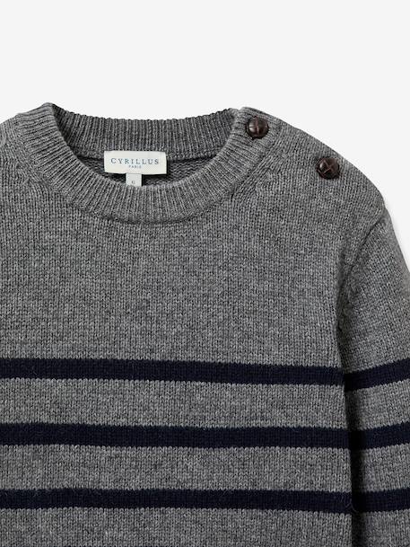 Pull marinière gris - vertbaudet enfant 