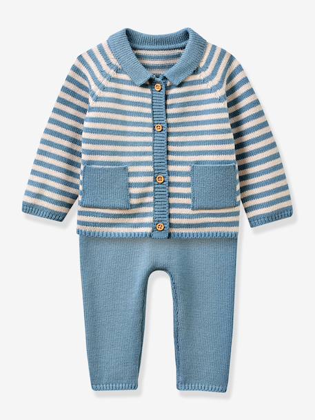Bébé-Ensemble naissance marin rayé