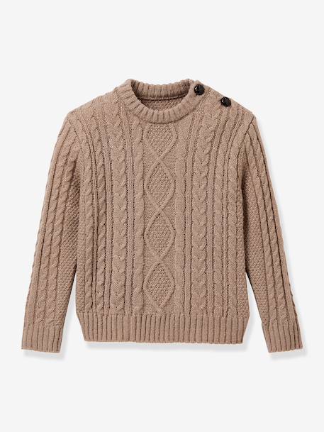 Pull torsadé écru - vertbaudet enfant 
