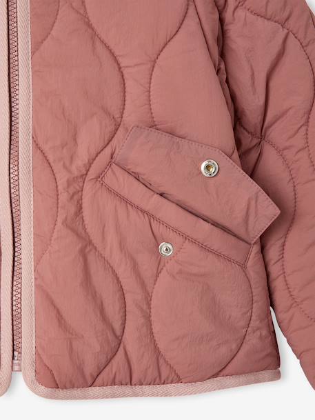 Doudoune légère fille bois de rose+vanille - vertbaudet enfant 