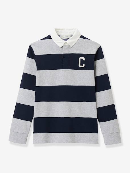 Polo rugby gris - vertbaudet enfant 