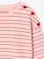 T-shirt marinière manches longues fille marine+mauve+rose bonbon - vertbaudet enfant 