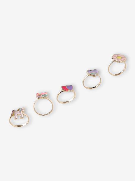 Fille-Accessoires-Coffret de 5 bagues fille